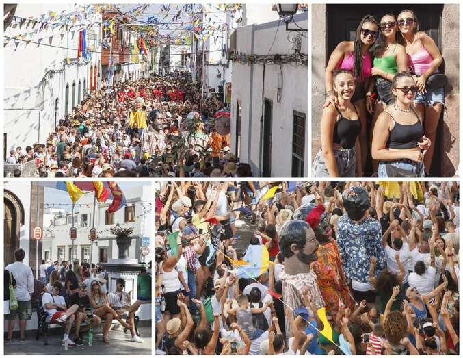 Miles de personas abarrotaron Agaete este jueves/Acfi Press.